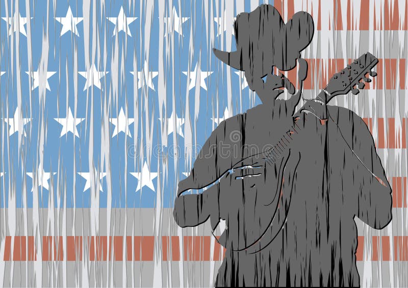 Muzikant met een mandoline zeven royalty-vrije illustratie