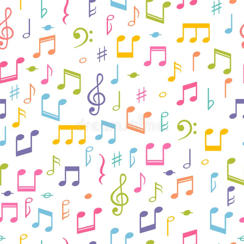 musik bemärker den seamless modellen Hand dragen bakgrund med musiksymboler Meloditecken vektor illustrationer musik bemärker den seamless modellen Hand dragen bakgrund med musiksymboler Meloditecken vektor illustrationer