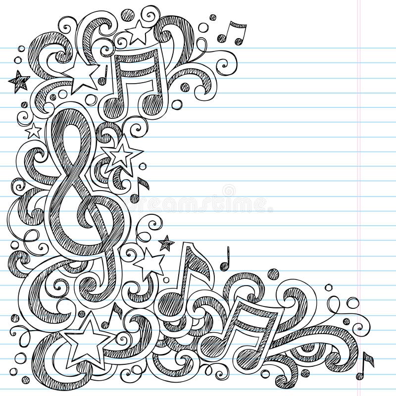 Musik noterar, och klassificerar Sketchy musik för G-klav klotter