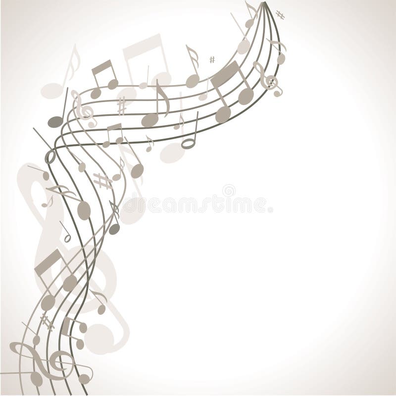 Musik background with notes in beige. Musik background with notes in beige