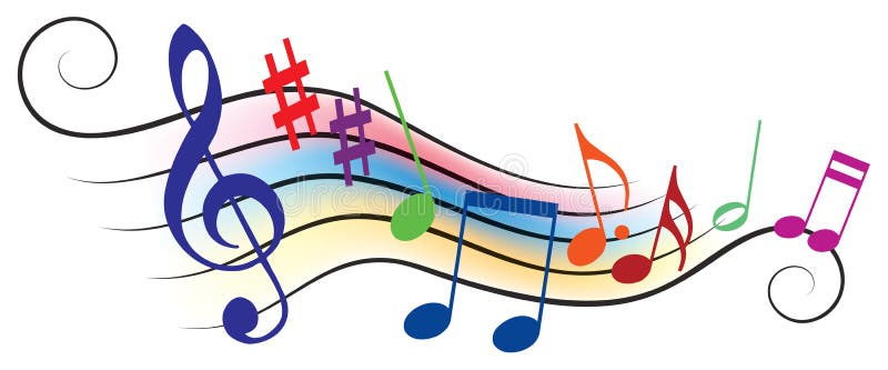 Musikaliska anmärkningar vektor illustrationer Musikaliska anmärkningar vektor illustrationer