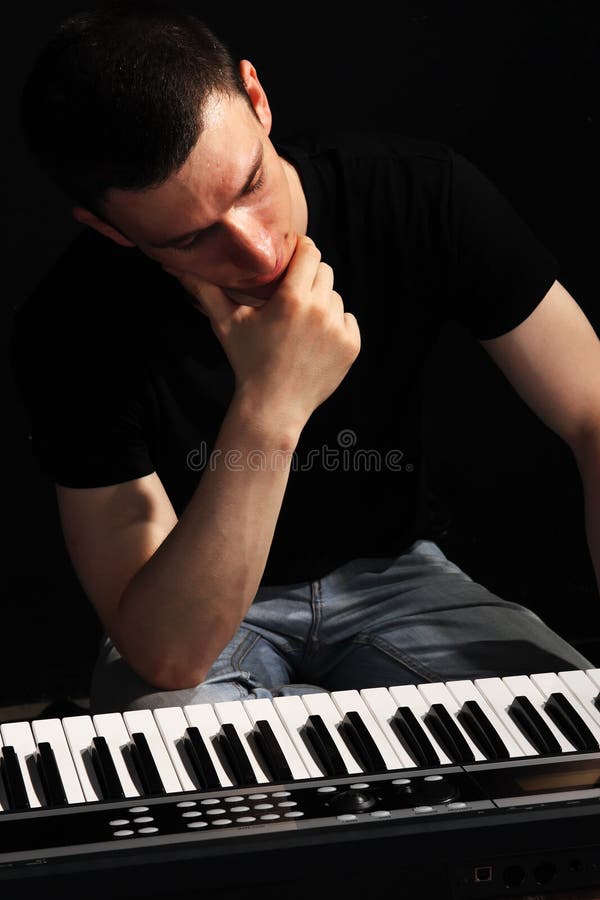 Musikerpianistbarn arkivfoton