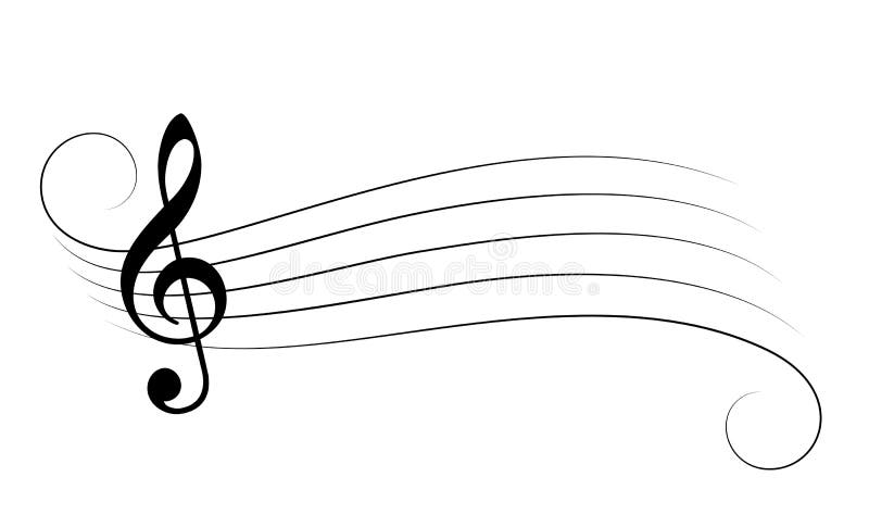 Musikpersonal und Violinschlüsselkarikatur