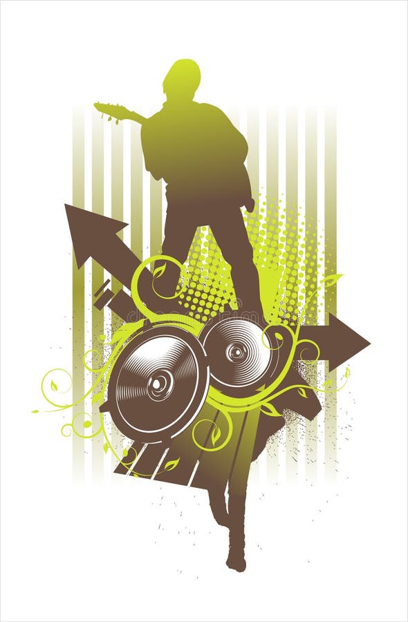 Musikplayer - grün lizenzfreie abbildung