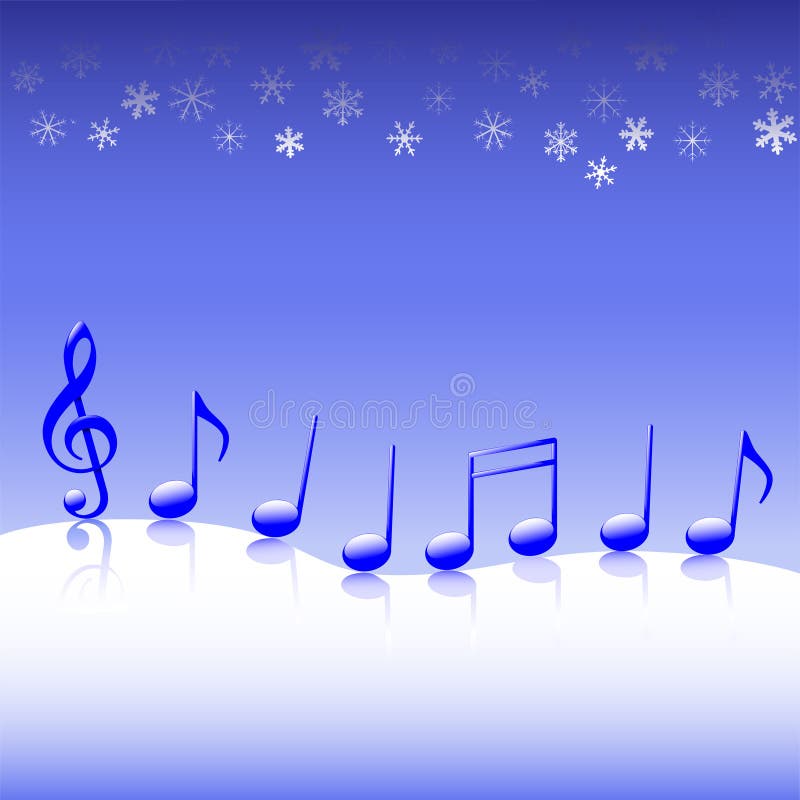 Musique de chant de noël sur la neige illustration libre de droits Musique de chant de noël sur la neige illustration libre de droits