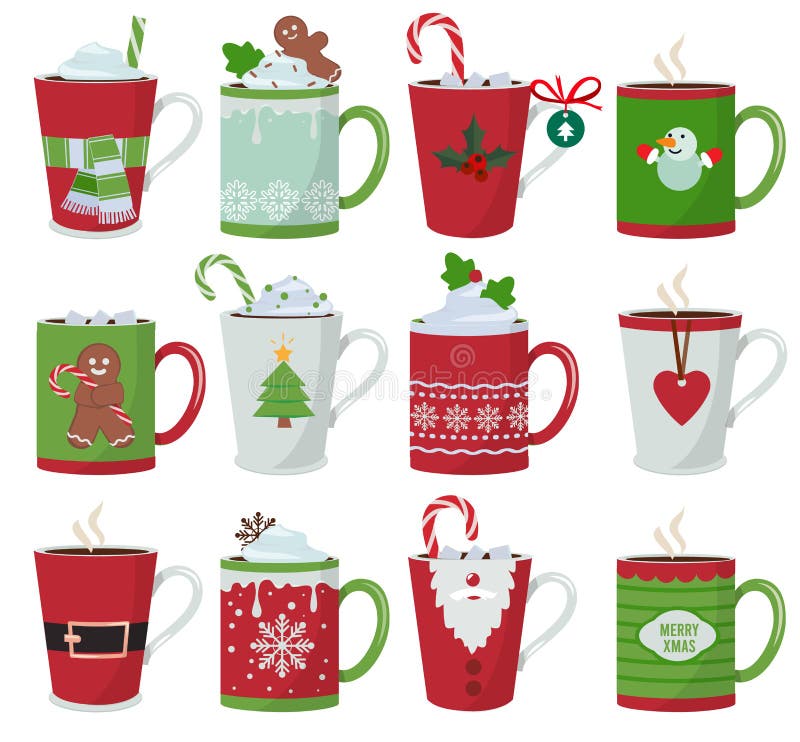 Musique de Noël Décoration des jours fériés à bord du bateau pour boissons chaudes latte de café ou dessin vectoriel vectoriel de