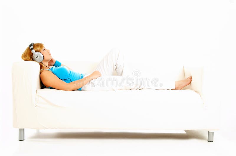 Musique de écoute image stock
