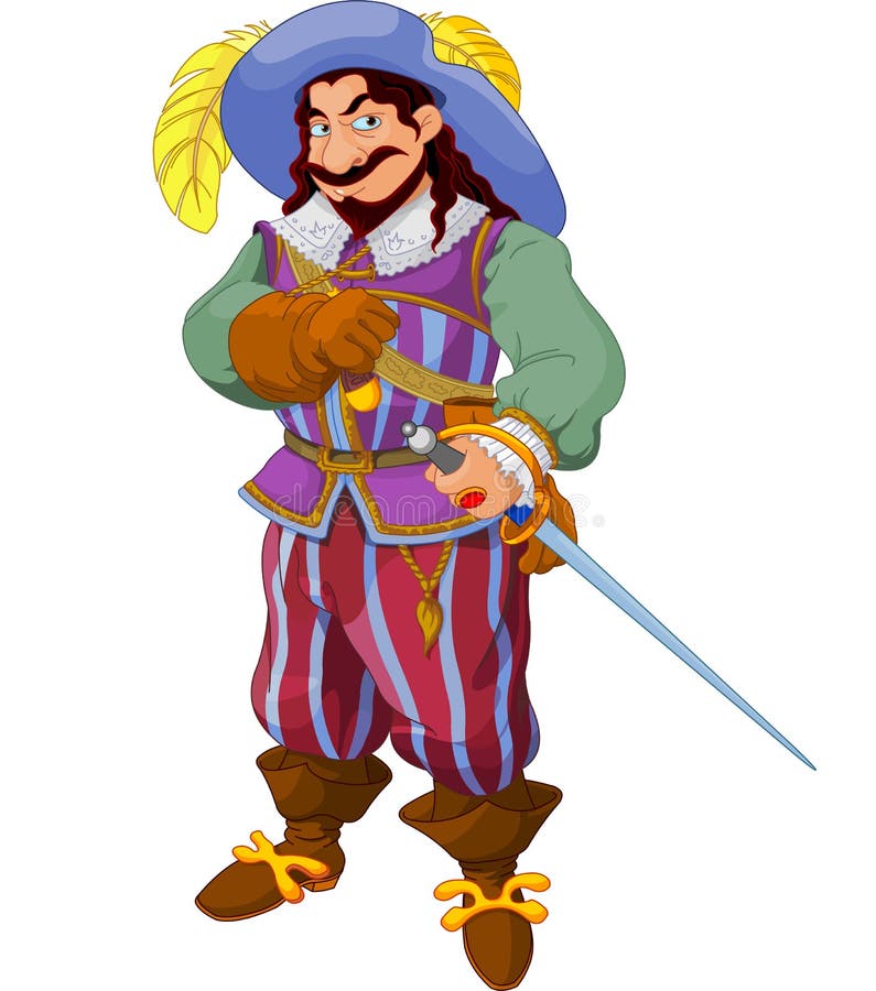 Musketeer's pride royalty free illustration