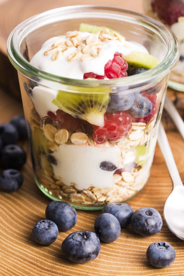 Musli Served with Joghurt and Fresh Fruits Stock Image - Image of ...