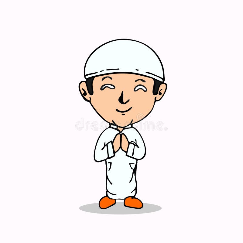 Muslim cartoon stock illustration