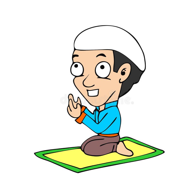 Muslim cartoon stock illustration