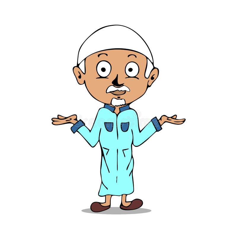 Muslim cartoon royalty free illustration