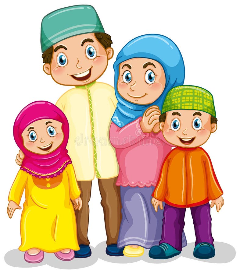  Muslim  family  stock vector Illustration of outfit 