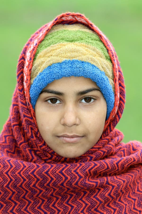 Muslim girl portrait stock photo. Image of colored, smiling - 17654050