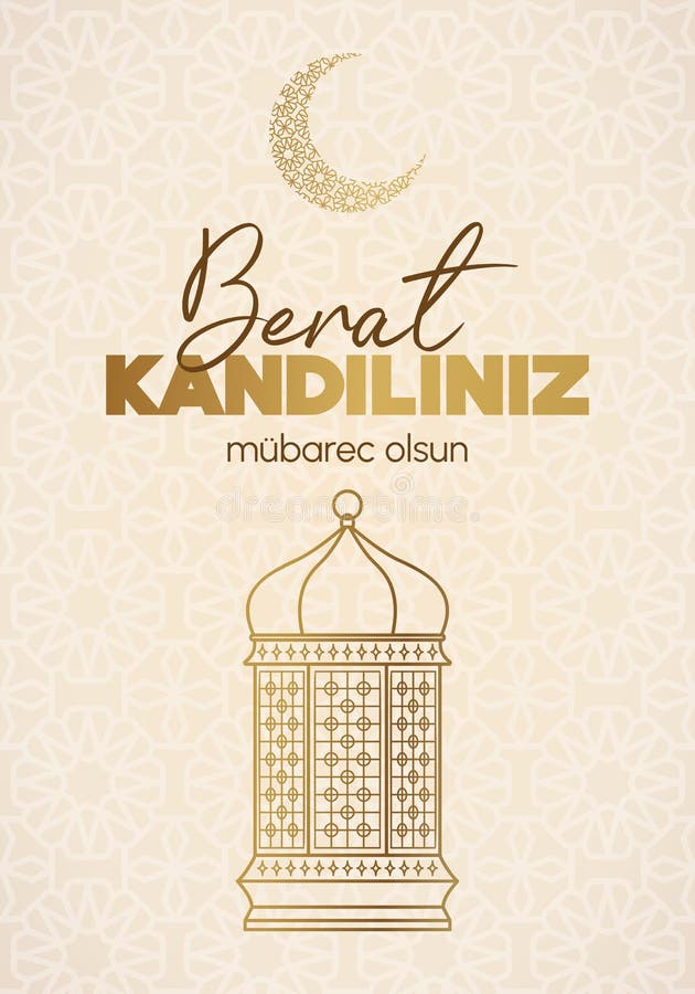 Muslim Holiday. Vector Concept of Islamic Holy Night Berat Kandili