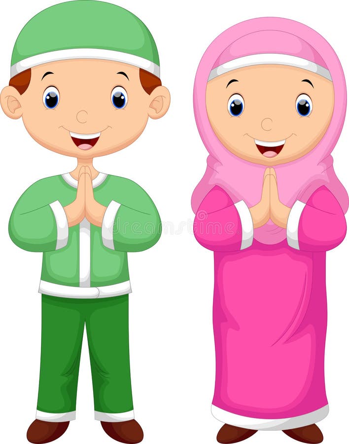 Muslim Kid Cartoon Stock Illustration Illustration Of
