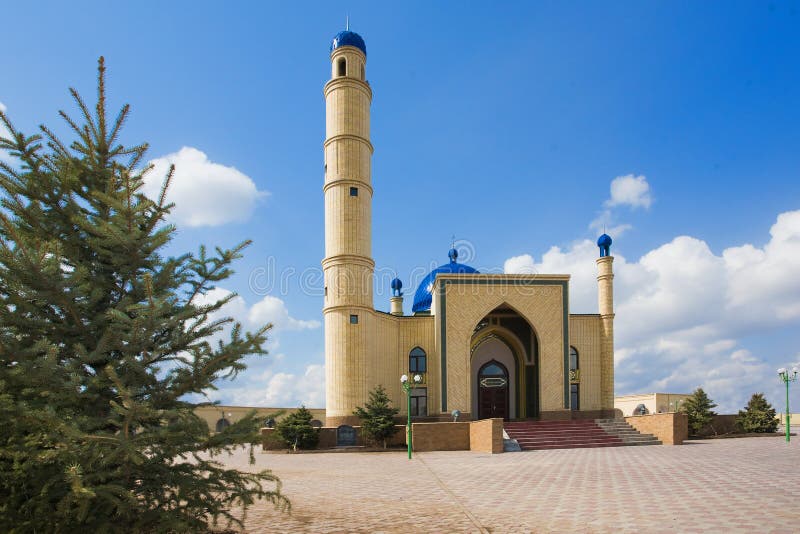 Muslim mosque on blue sky