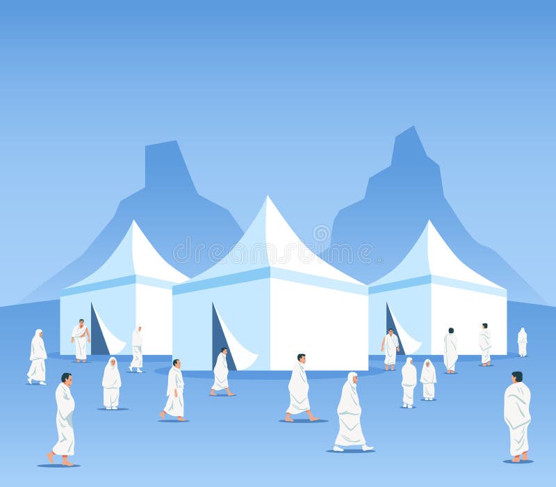 Muslim Pilgrims At Mina Tents