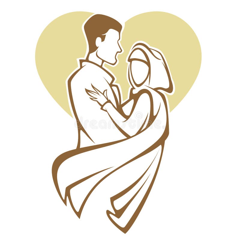 Pin on Muslim Art | Islamic cartoon, Wedding couple cartoon, Couple cartoon