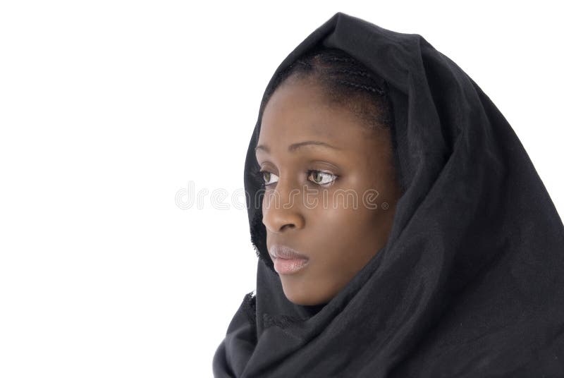 Muslim woman with black veil