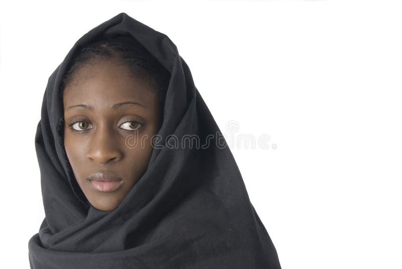 Muslim woman with black veil