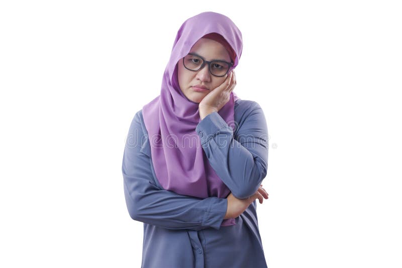 Muslim Woman Shows Upset Expression