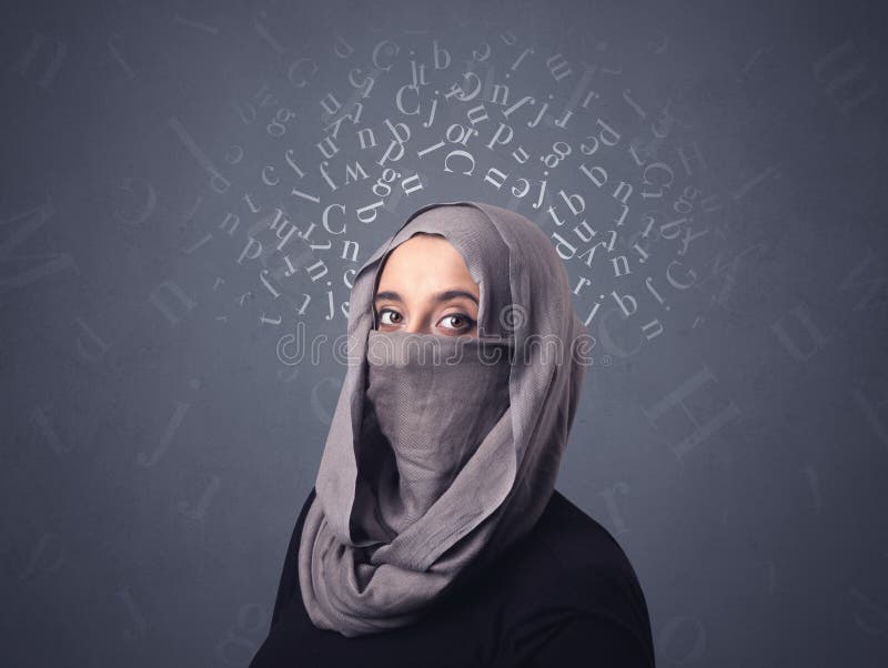Muslim woman wearing niqab