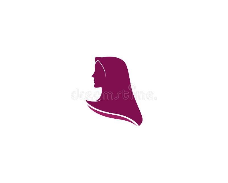 Muslimah hijab logo szablonu wektoru ilustracja ilustracja wektor Muslimah hijab logo szablonu wektoru ilustracja ilustracja wektor