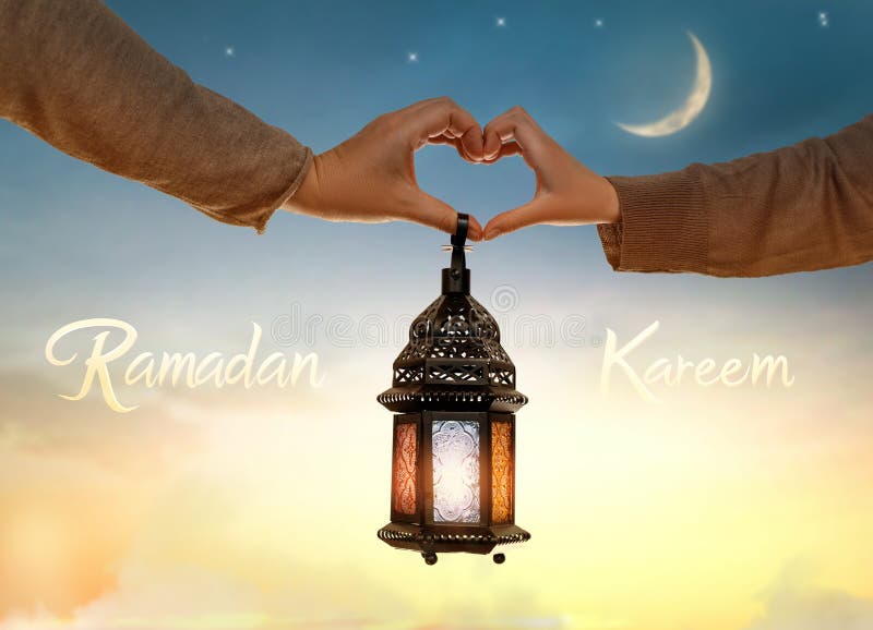 Muslimsk helig månad Ramadan Kareem royaltyfri bild