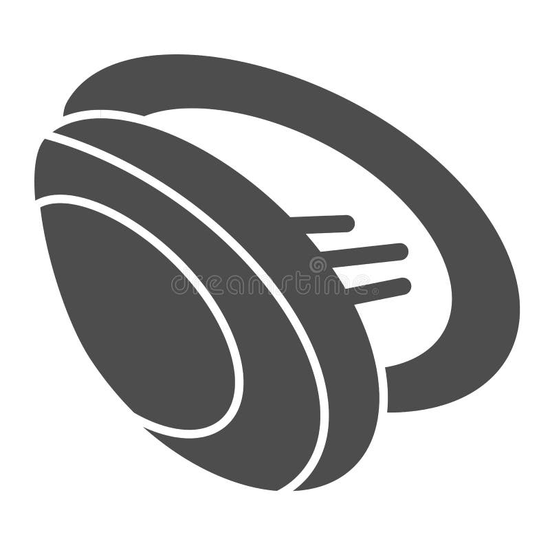 Mussel solid icon. Shell vector illustration isolated on white. Seafood glyph style design, designed for web and app royalty free illustration