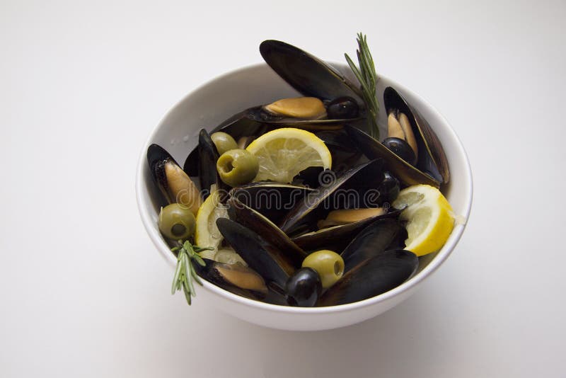 Mussels on dish stock photo. Image of mussels, fish, seafood 2403204