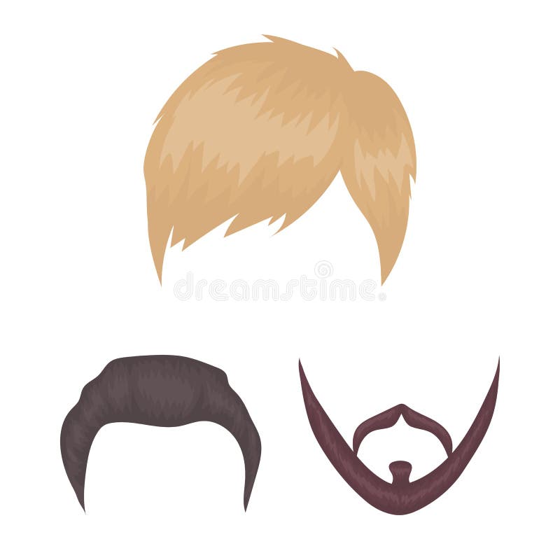 Mustache and Beard, Hairstyles Black Icons in Set Collection for Design.  Stylish Haircut Vector Symbol Stock Web Stock Vector - Illustration of  sign, haircut: 118479074