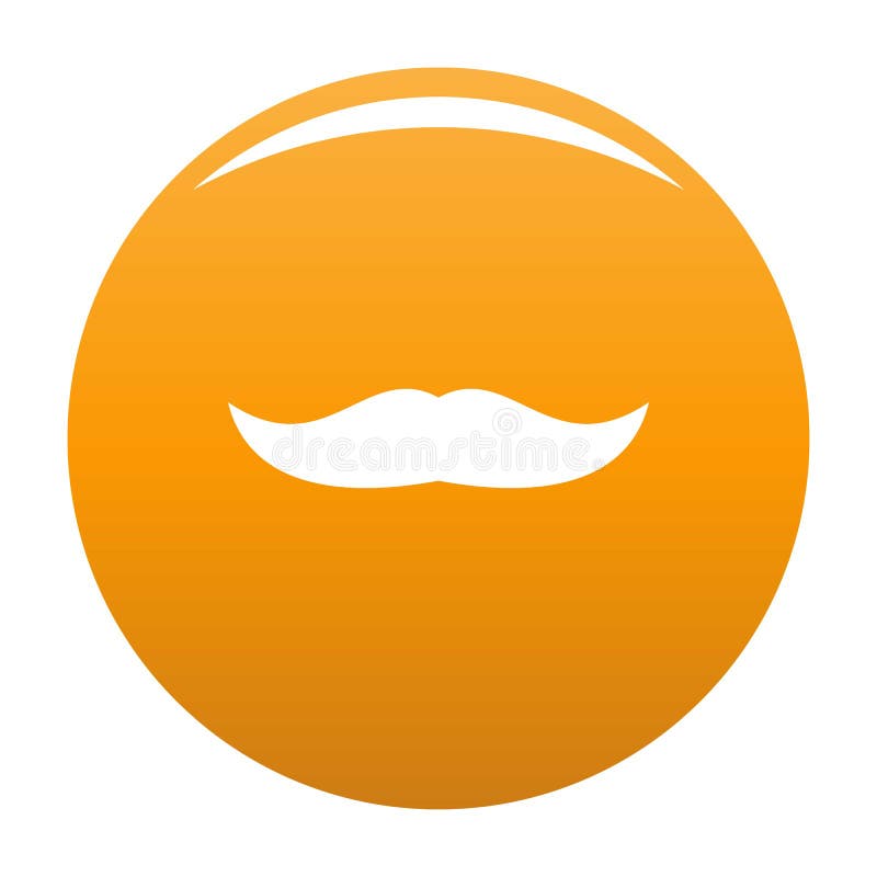 Mustache Chevron Icon Orange Stock Illustration - Illustration of mask ...