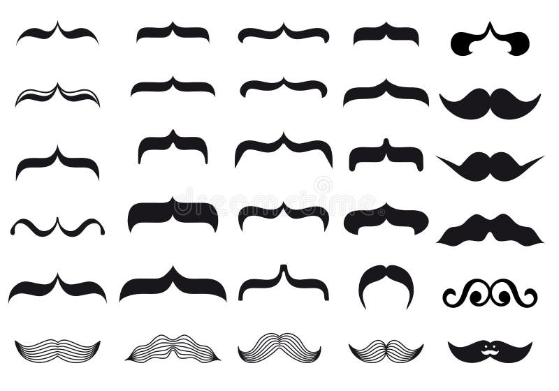 Mustache designs, vector