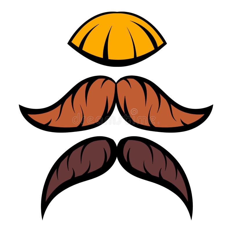 Mustache icon cartoon stock vector. Illustration of logo - 88246818