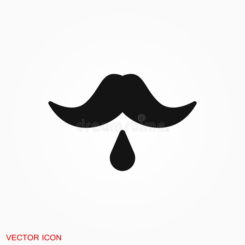 Mustache Icon Logo, Illustration, Vector Sign Symbol for Design Stock
