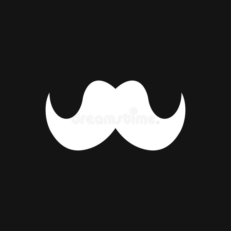 Mustache Icon Logo, Illustration, Vector Sign Symbol for Design Stock Illustration