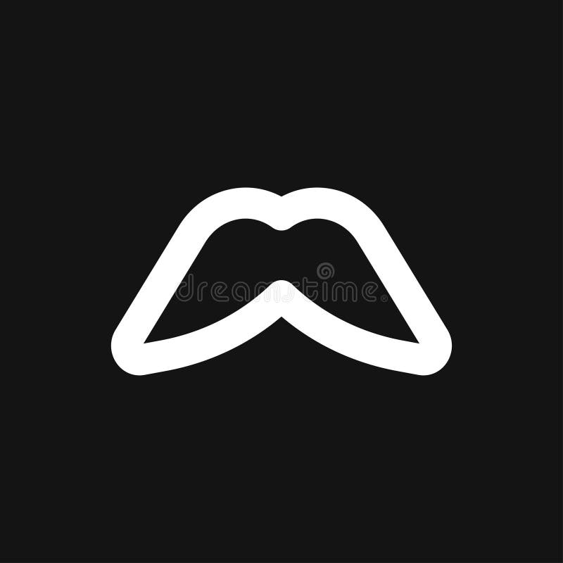 Mustache Icon Logo, Illustration, Vector Sign Symbol for Design Stock Illustration