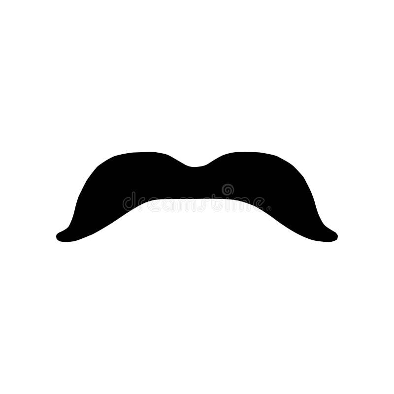 Mustache Icon Logo Vector Design Stock Vector Illustration of retro