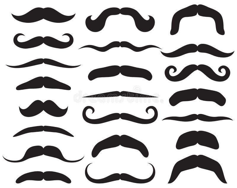 mustache θέστε διανυσματική απεικόνιση mustache θέστε διανυσματική απεικόνιση