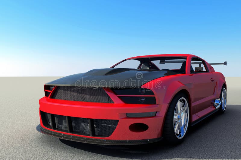 Mustang GTR stock illustratie Mustang GTR stock illustratie