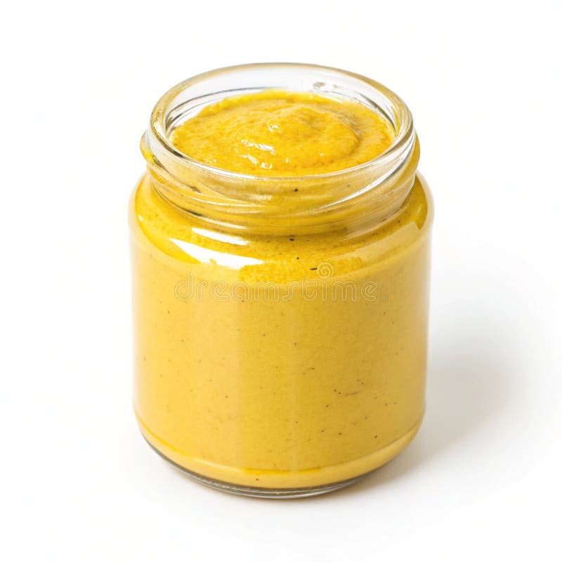 Mustard isolated on white background stock illustration