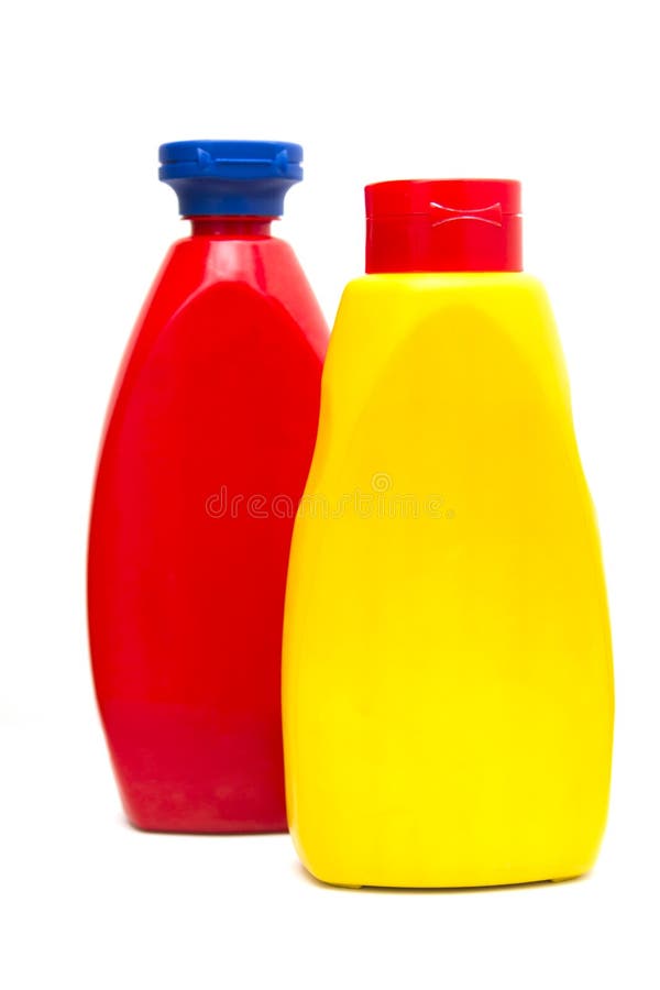 Mustard and ketchup bottle stock image. Image of bottle 27698201
