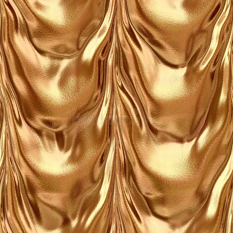 Frilled gold drapery seamless pattern texture background with high gloss. Frilled gold drapery seamless pattern texture background with high gloss