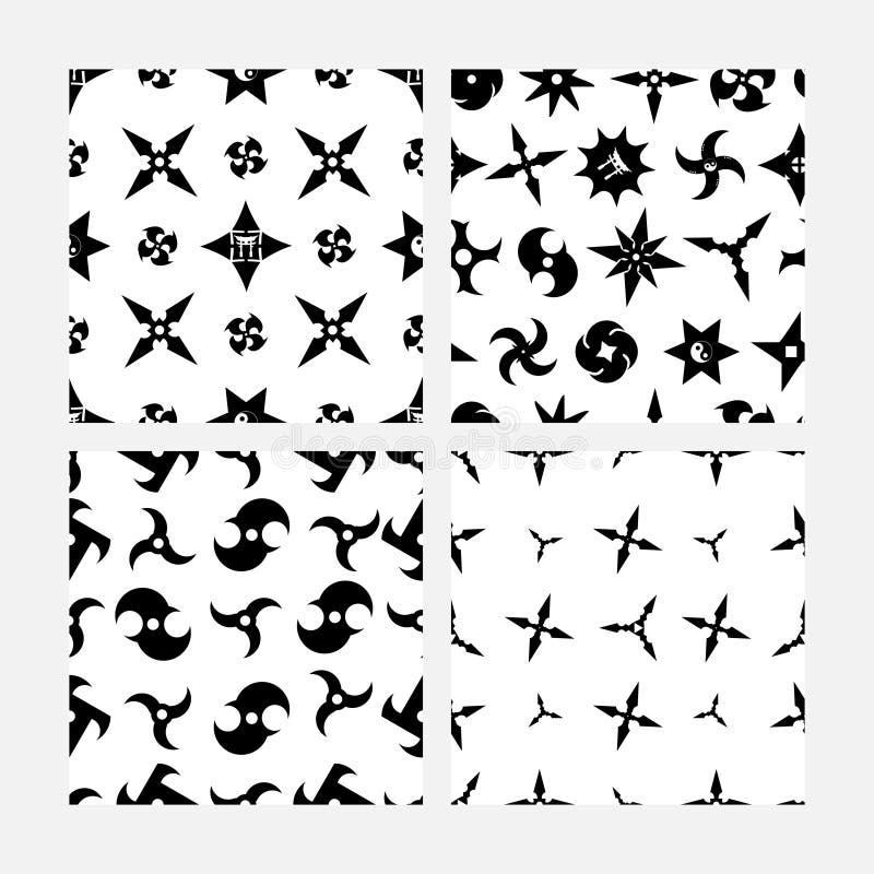 Muster des Japaners shuriken vektor abbildung