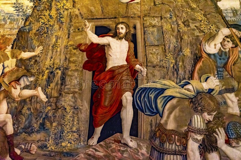 Musée du Vatican Jésus Résurrection Tapisserie Rome Italie