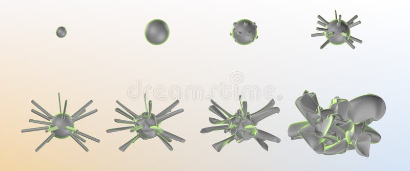 Mutation of Cell and Disease Stock Illustration Biology Diagrams