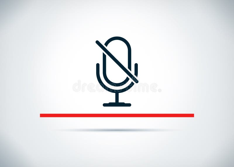 Mute microphone icon abstract flat background design illustration royalty free illustration Mute microphone icon abstract flat background design illustration royalty free illustration