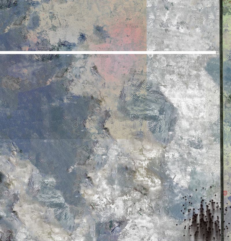 Muted Abstract Painting stock illustration. Illustration of face