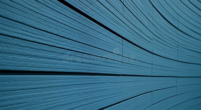 Muted blue abstract curve lines on wall, perspective view - generated using ai vector illustration